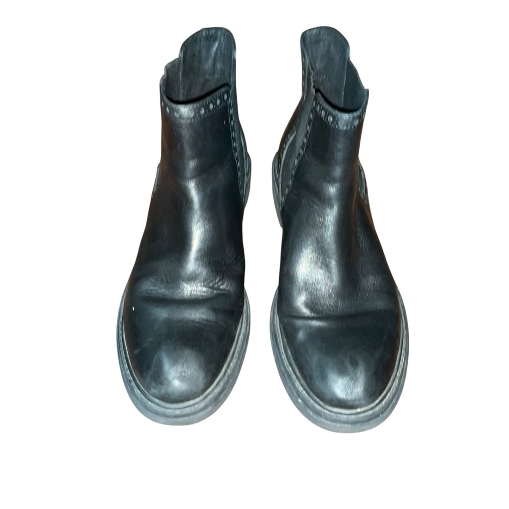 Geox Asheely Np Abx Black Leather Ankle Boots Women’s Size 10